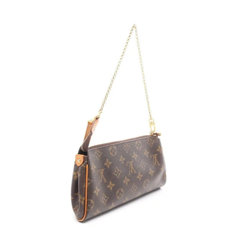 Louis Vuitton Shoulder Leather Monogram Brown Eva Bag Canvas